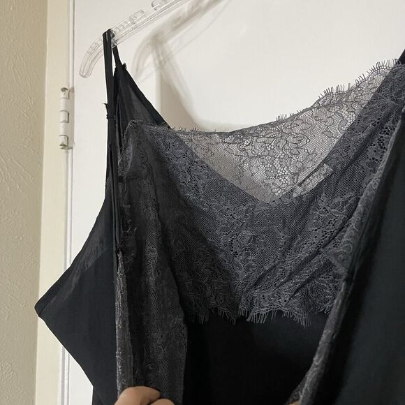 Free People Intimately Black v neck tank camisole with lace bandeau Large - Picture 5 of 7